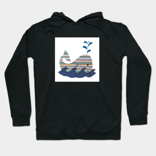 Striped Whale Hoodie